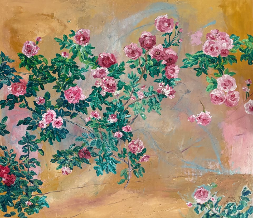 Welcome by Kathy Leland, oil on canvas21