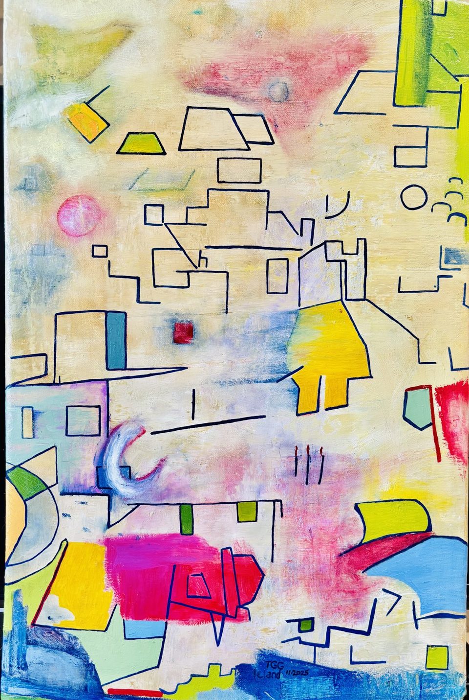 The Integrity of the Line by Kathy Leland, oil on canvas
